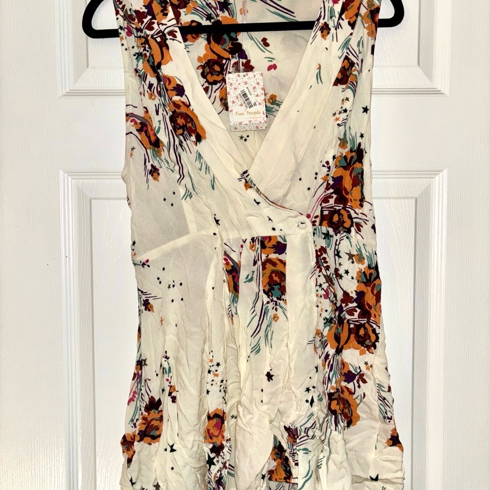 Floral Sleeveless Wrap Dress